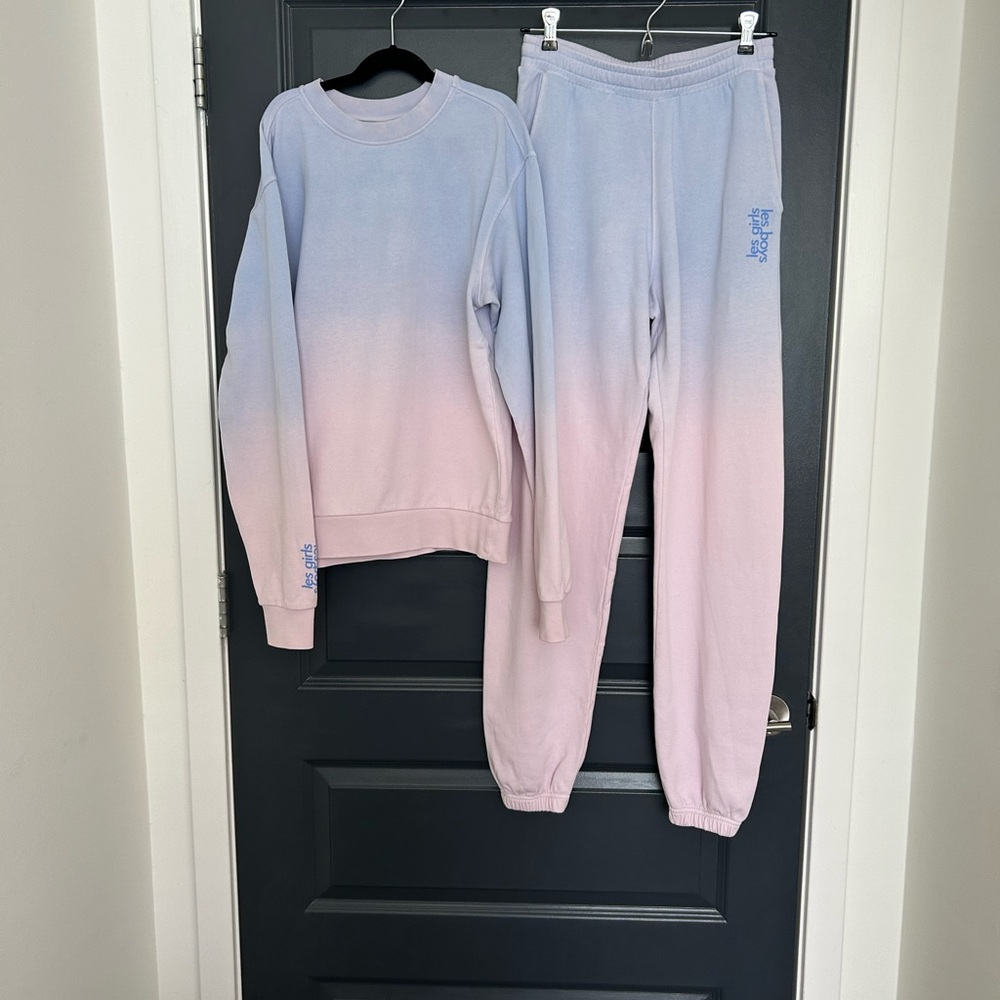 Les Girls Les Boys Pink and Blue Ombre Lounge Set